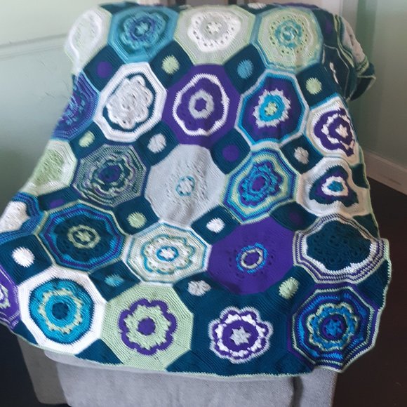 Handmade crocheted throw